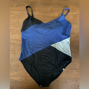 Summersalt Women's One Piece Swimsuit - Blue, Black, and White